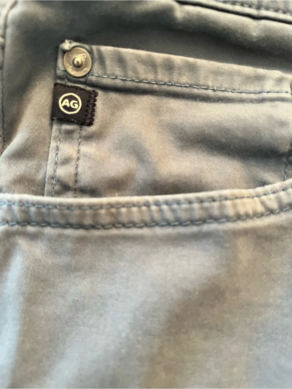 AG Adriano Goldschmied Light Blue Casual Pants - Pale Blue